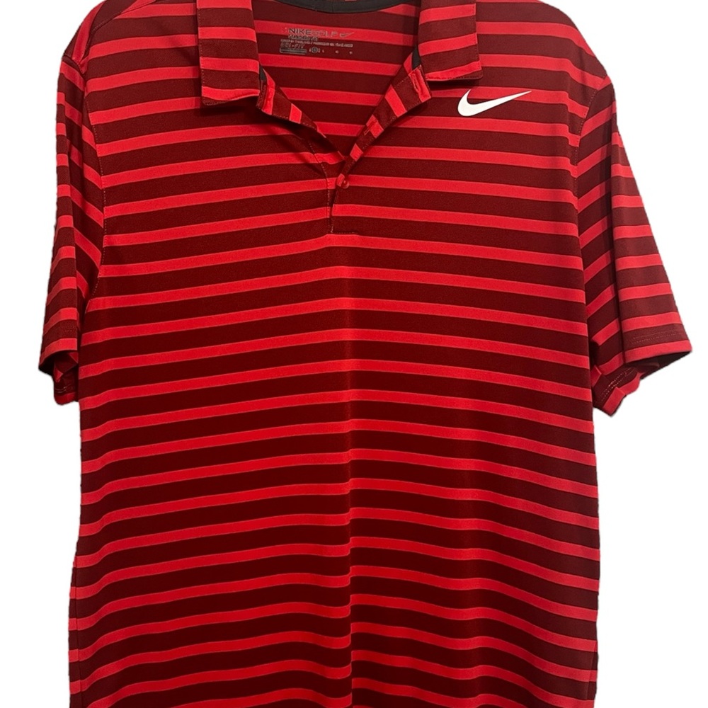 Nike Men's Golf Striped Polo Shirt Size Large